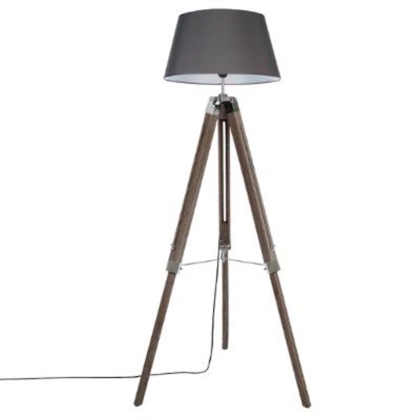 Lampadaire trepied gris H145cm RUNO - ATM