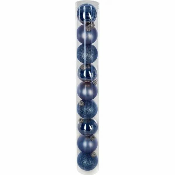 Set de 9pcs boules de noel 60mm bleu nuit - ATM