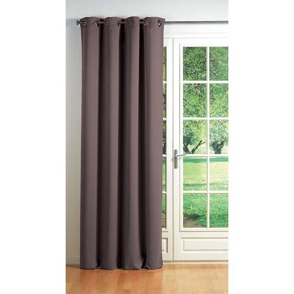 Rideau occultant Cocoon 140x260 oei. carre metal Taupe Nuance & Matiere