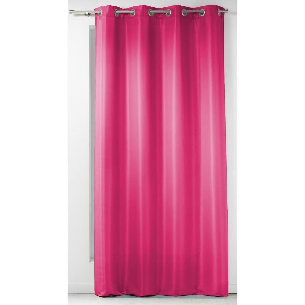 Rideau a œillets 140x260cm polyester uni punchy fuchsia