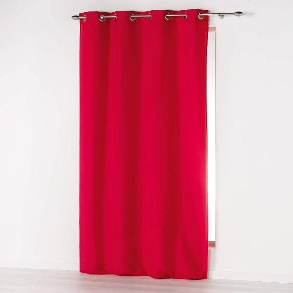 Rideau Absolu 140 x 280 cm à Œillets Microfibre Unie Absolu Rouge