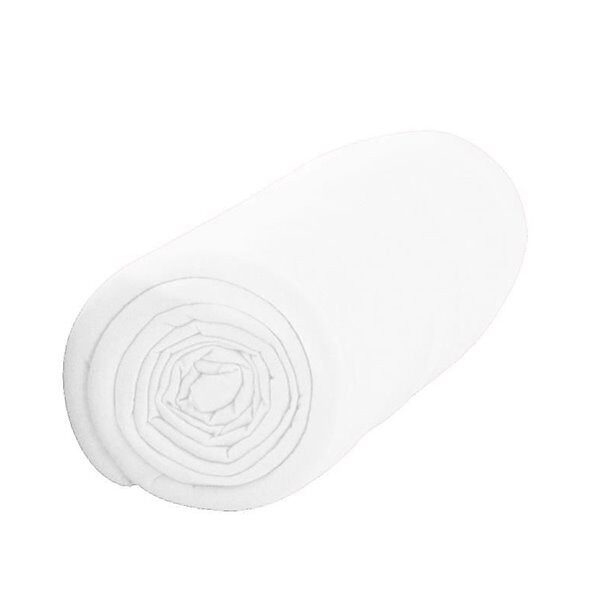 Drap housse jersey 140x190cm uni BLANC