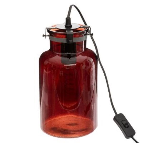 Lampe verre teinte rouge  EDO - ATM