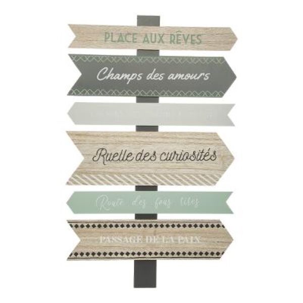Deco murale mdf fleches 37x60cm - ATM