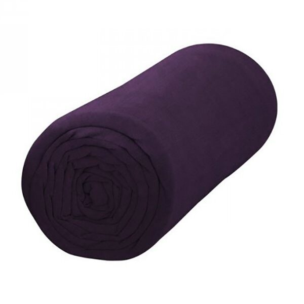 Drap housse coton 57 fils 160x200cm DEEP PURPLE