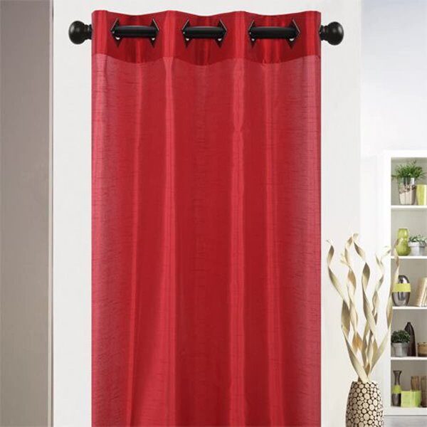 RIDEAU SOIRY ROUGE NUANCE & MATIERE - 140 X 260 CM