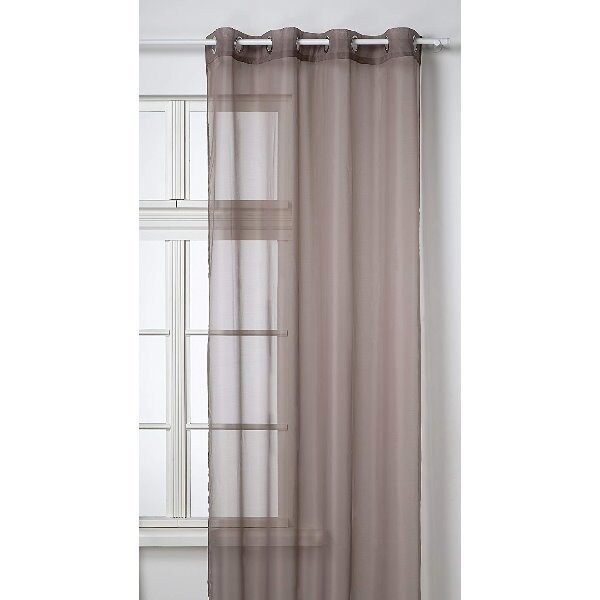 RIDEAU VOILE UNIE TAUPE NUANCE & MATIERE - 140 X 240 CM