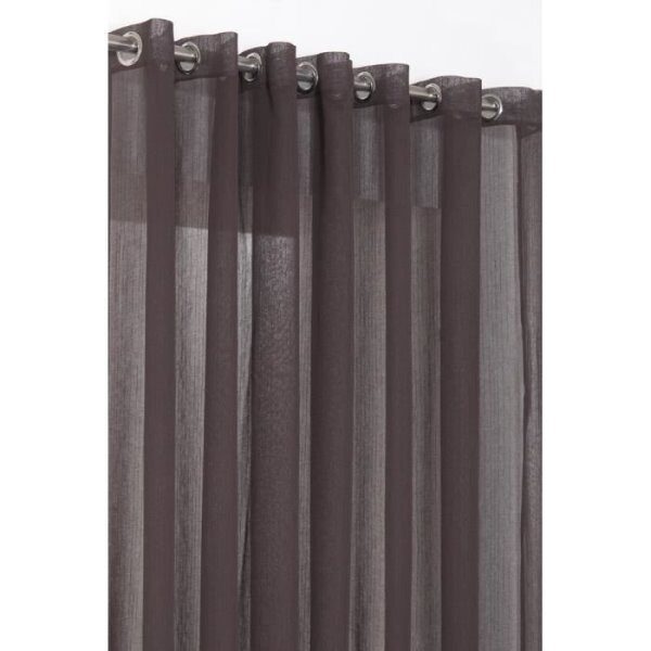 RIDEAU VOILE fine resille Choco NUANCE & MATIERE - 140 X 240 CM