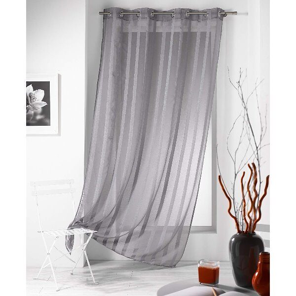 CURTAIN STRIPED MALTA GREY - 140 X 240 CM