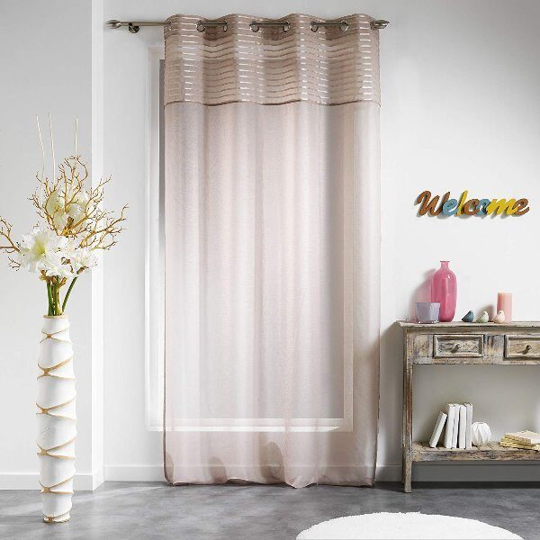 Rideau voile Rayure Noisette - 140 X 240 CM