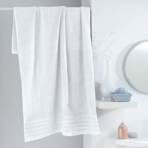 DRAP DE DOUCHE - BLANC - 90 X 150 CM