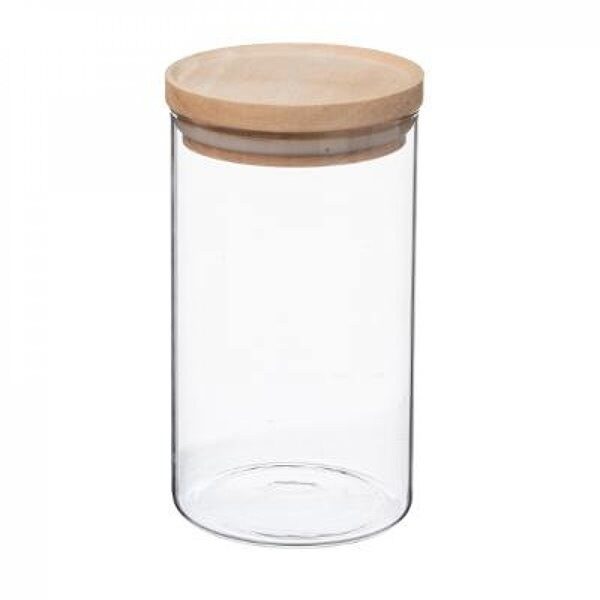 Bocal hermetique verre bois 1L - FSS