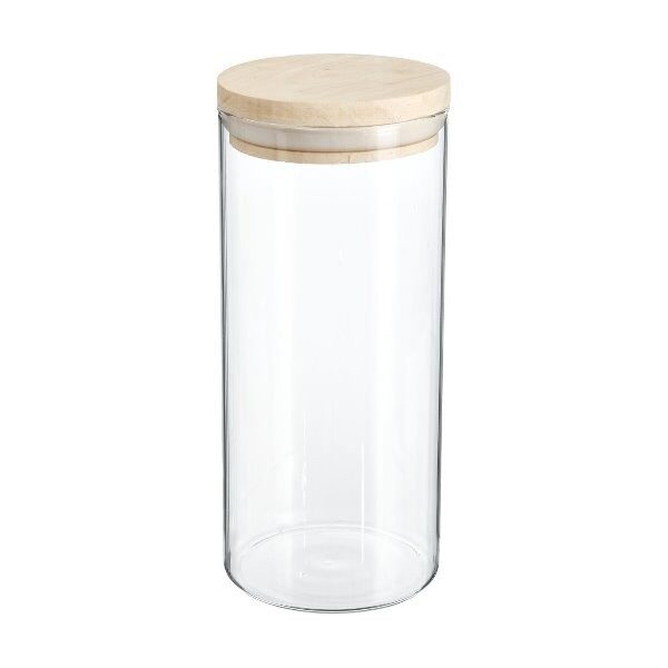 Bocal hermetique verre bois 1,3L - FSS