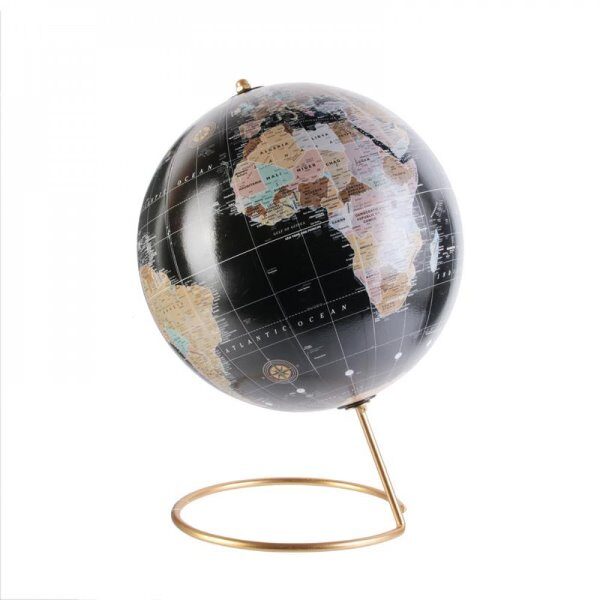 Globe terrestre deco m6 noir-dore - CDISTR
