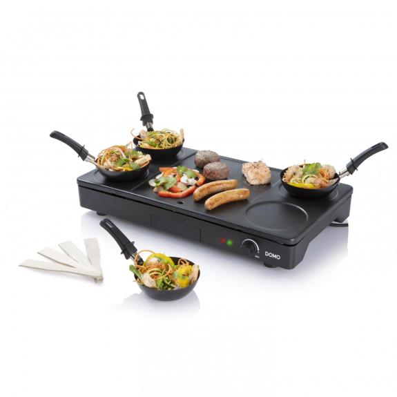 Wok party set avec grill 52x29.5x8cm 1000W - DOMO