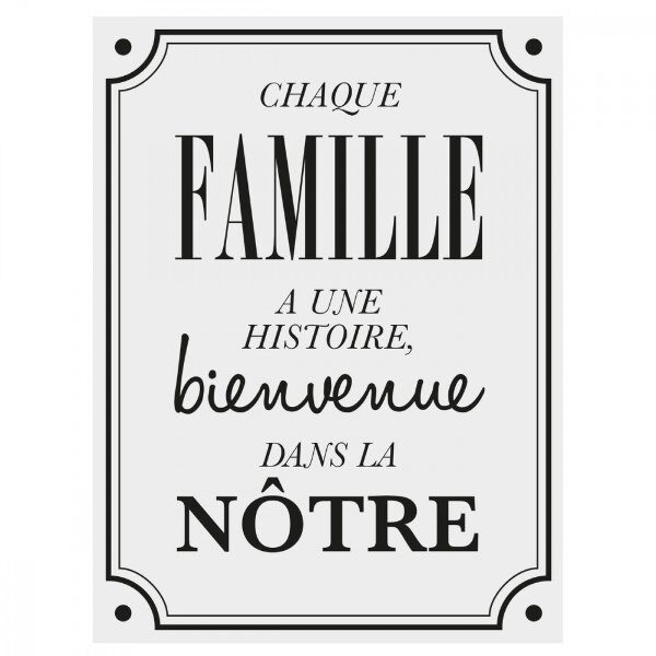 Sticker texte famille 30x40 - ATM