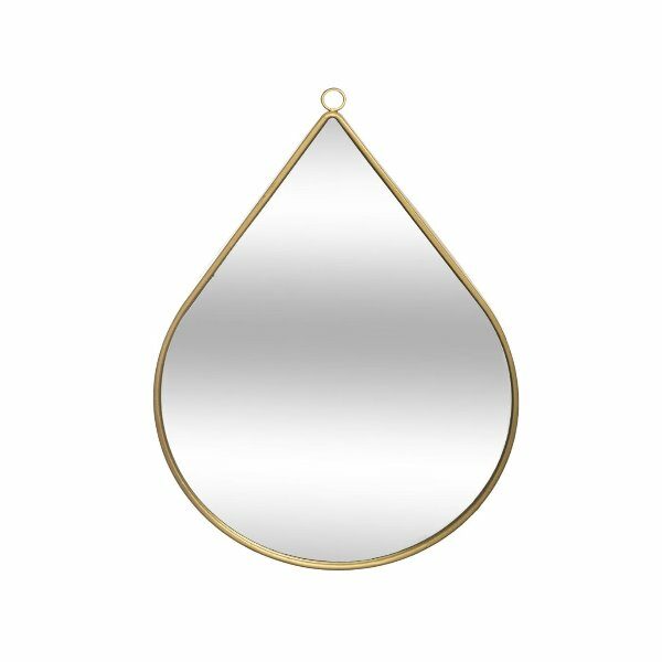 Miroir en metal or 28x39 cm GOUTTE - ATM