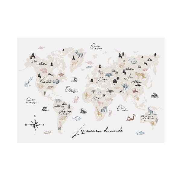 Sticker monde alphabet 50x70 - ATM