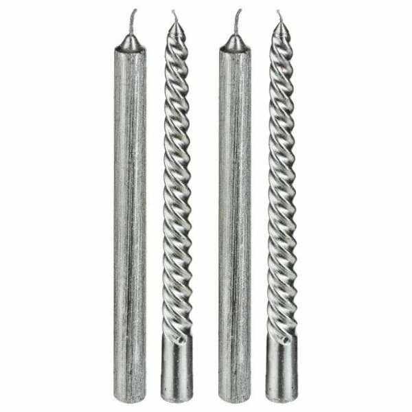 Bougie baton x4 pail / twist 48g argent - ATM
