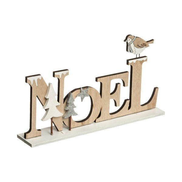 Objet mot bois noel L22cm - ATM