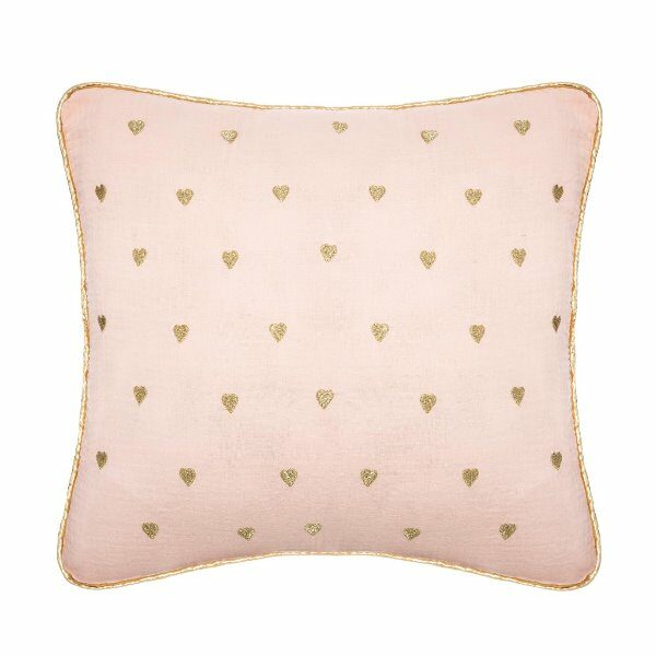 Coussin double gaze coton rose - ATM