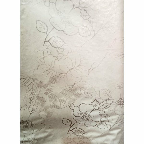 Nappe ronde en toile cirée à motif beige D.160cm