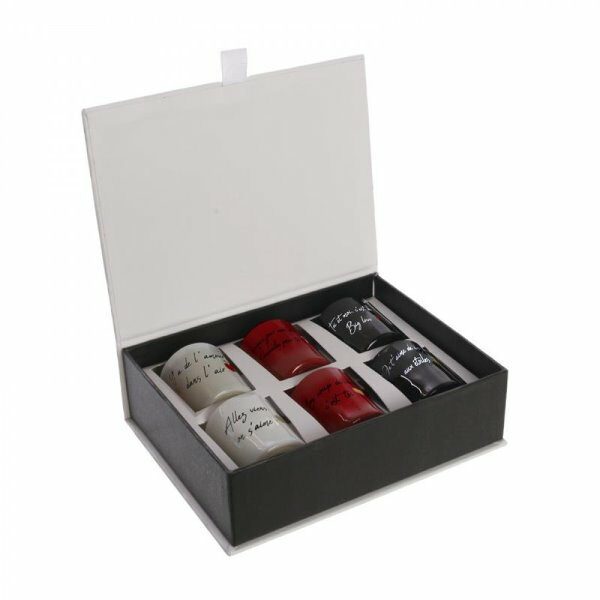 Coffret de 6 bougies pfm MOTS D'AMOUR - CDISTR