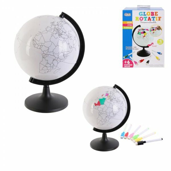 Globe rotatif a personnaliser avec feutres 22 cm - CDISTR