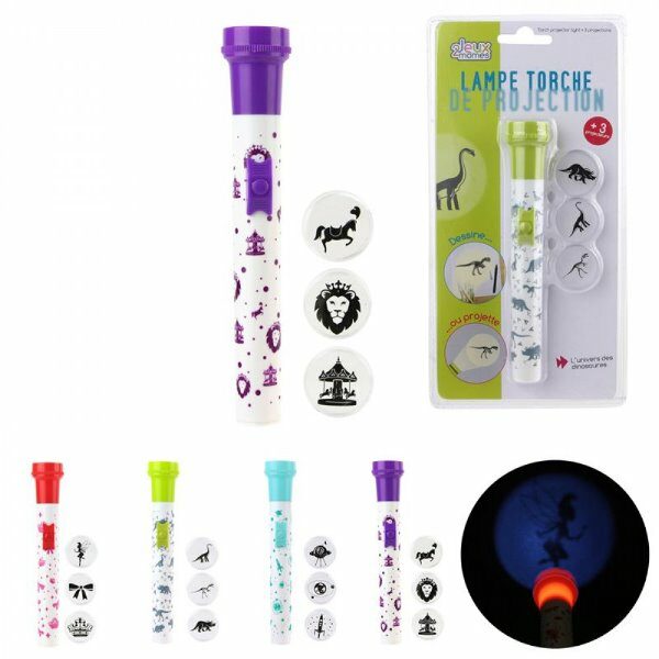 Lampe torche projecteur avec 3 projections - CDISTR