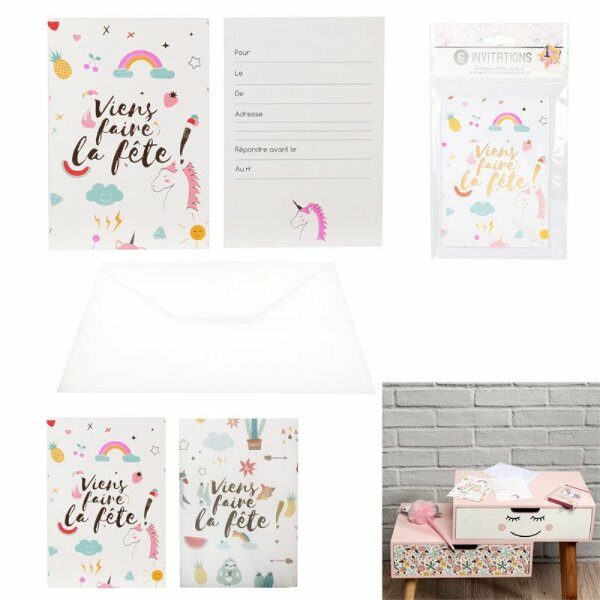 Carte d'invitation anniversaire x6 - CDISTR