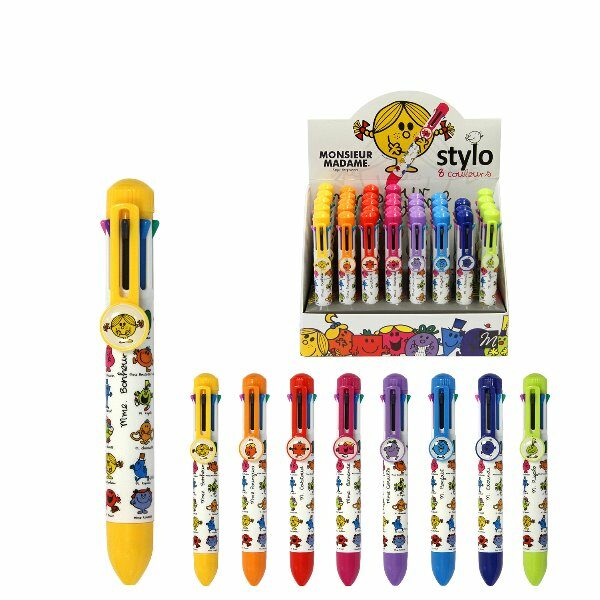 Stylo 8 couleurs MR MME - CDISTR