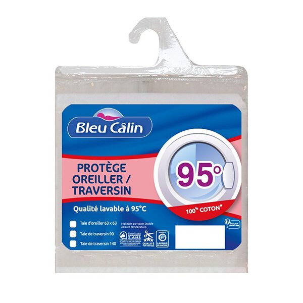 Protege oreiller 63x63 BLEU CALIN