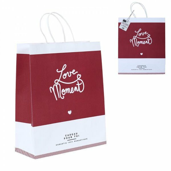 Sac cadeau 28x10x23 MOTS D'AMOUR - CDISTR