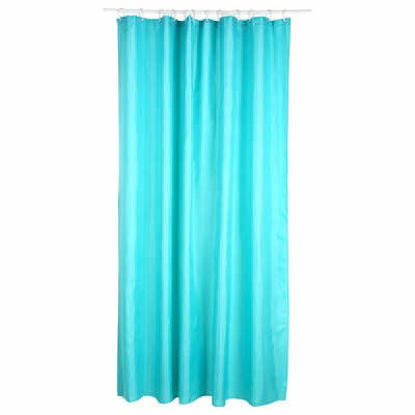 Rideau de douche polyester turquoise CLASSIQUE - FSS