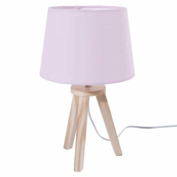 Lampe a poser 3 pieds bois rose - ATM