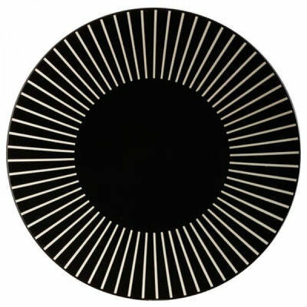 Assiette plate 27 cm noire SUN - Lot de 6 - SG