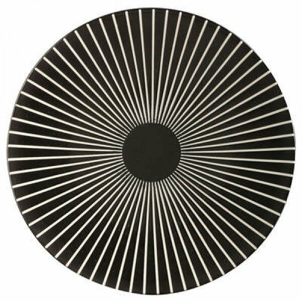 Assiette plate 21 cm noire SUN - Lot de 6 - SG