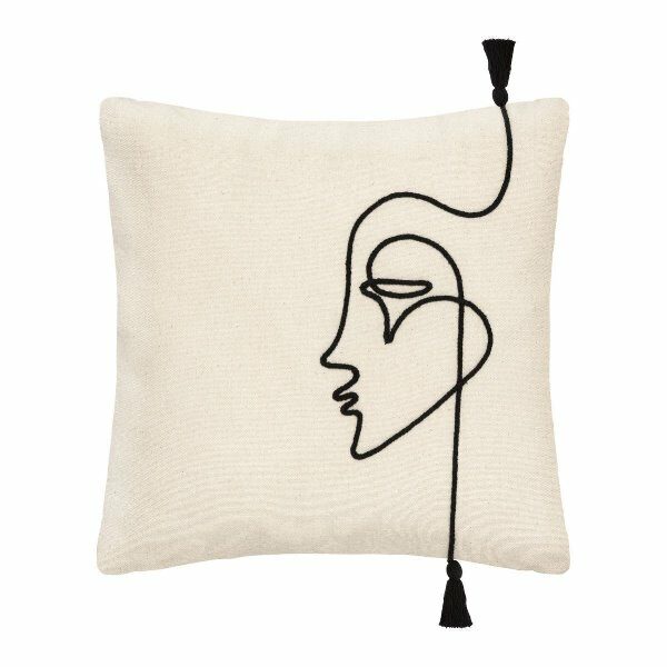 Housse de coussin 40x40 cm visage corde - ATM
