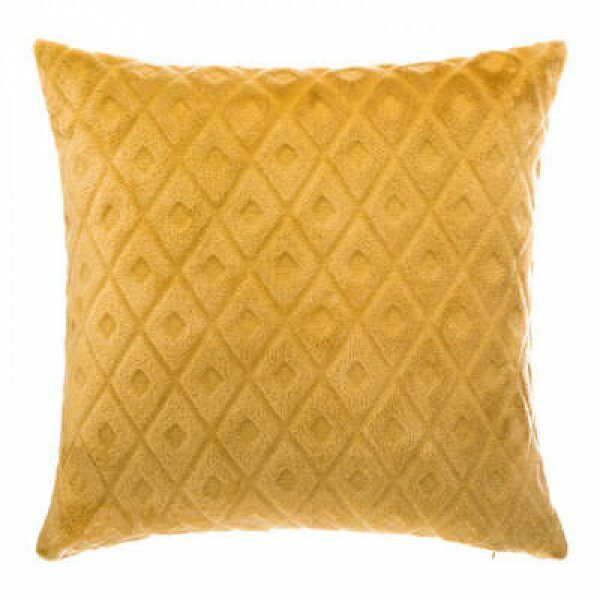 Coussin 40 x 40 flan 3D losange ocre - ATM