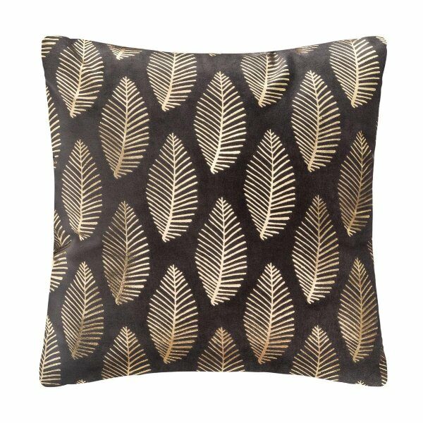 Coussin 40 x 40 velours gris or TROPIC - ATM
