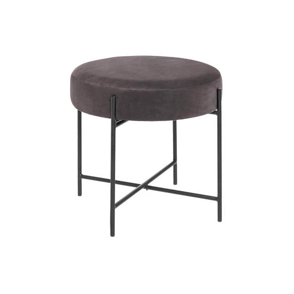 Tabouret velours gris ARTY -ATM