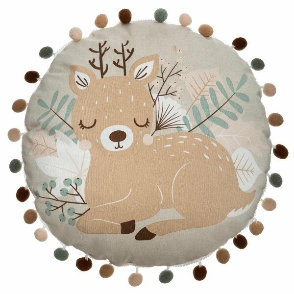 Coussin rond imprime BICHE - ATM
