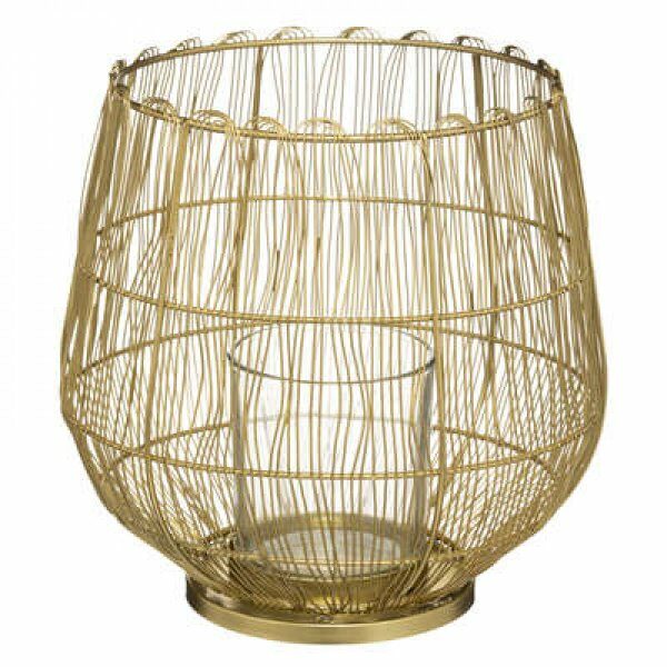 Photophore metal filaire dore d19cm - ATM