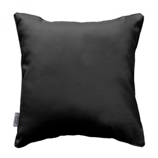 Coussin passepoil 40x40 cm polyester uni noir ESSENTIEL - D INT
