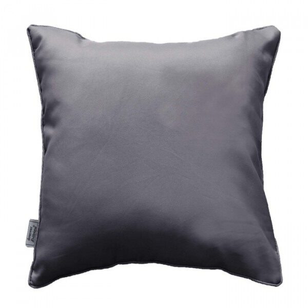 Coussin passepoil 40x40 cm polyester uni beton ESSENTIEL - D INT