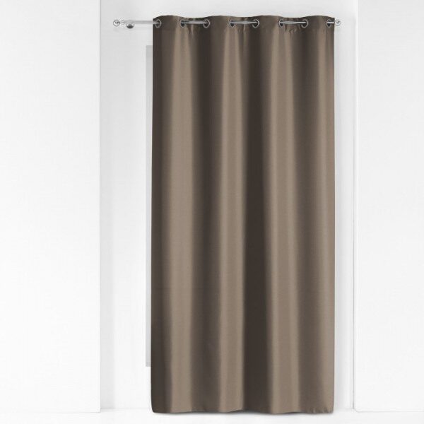 Rideau a oei metal 140x260 cm polyester uni taupe ESSENTIEL - D INT
