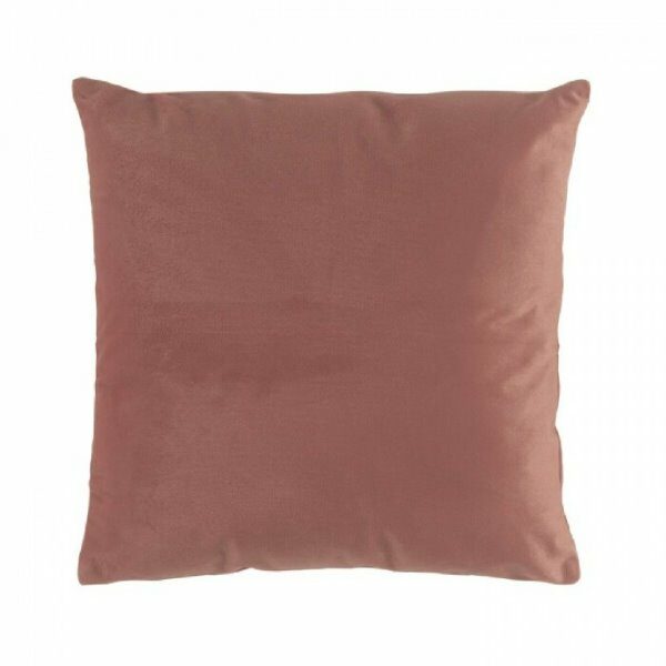 Coussin déhous. 40x40 cm velours uni rose VELVETINE - D INT