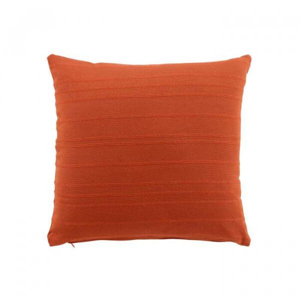 Housse de coussin + encart 40x40 cm coton tisse terracotta LILIA - D INT