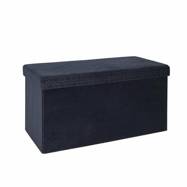Coffre banc pliable bleu nuit RETRO - CDISTR