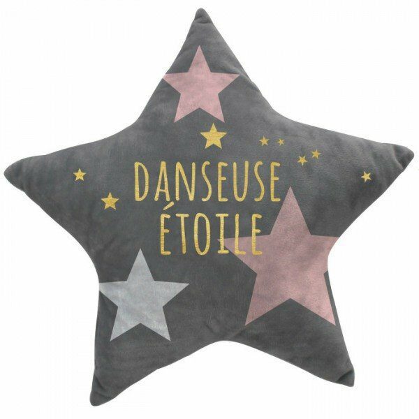 Coussin 42x42 cm velours imp DANSEUSE ETOILE DES. PLACE - D INT